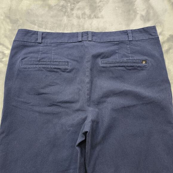 Banana Republic Pants Womens 10 Blue Mid Rise Straight Crop Capri Chino Stretch - Picture 4 of 12